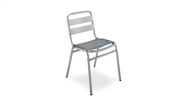 Silla de aluminio para hostelería sin brazos