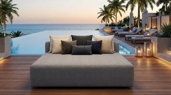 Modulo Cama Cubic LOUNGE 202 x 202 tela impermeable