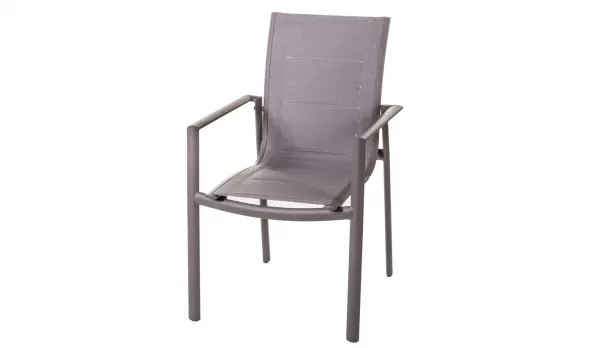 Silla de aluminio apilable color gris