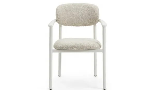 Sillón color blanco tapizado para exterior