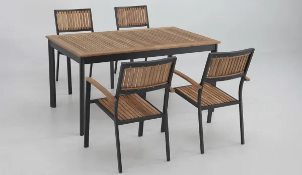 Conjunto muebles de jardín de teca