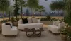 Sofás exterior líneas redondeadas telas impermeables. Diseño y máximo confort para el jardín