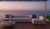 Sofás de exterior Grandes, Extra grandes, Medianos y cortos. Varias medidas de muebles de jardín con telas impermeables