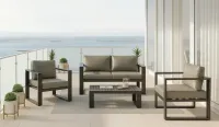 Set jardín en tejido náutico en gris