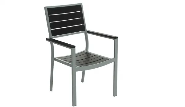 silla de exterior de madera técnica