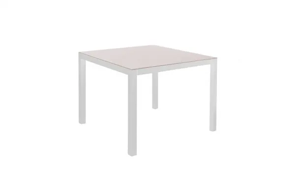Mesa jardín aluminio "Tais "blanco 80 x 80 en oferta