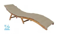 Tumbona de acacia transportable