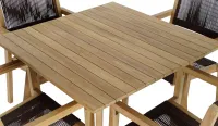 Set de mesa de teca y 4 sillas