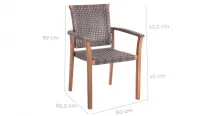 Conjunto de sillas "Marilin" con mesa cuadrada