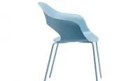 Silla de acero con asiento en tecnopolímero