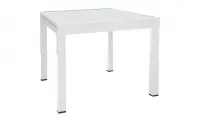 Mesa extensible 80 a 160 aluminio blanco "Tais"